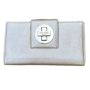 KATE SPADE ♠️ Metallic Leather Wallet